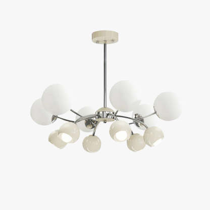 Halo Creamy Globe Chandelier