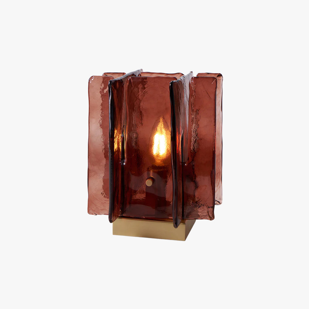 Verona Amber Glass Table Lamp