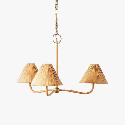 Hakka Rattan Metal Chandelier