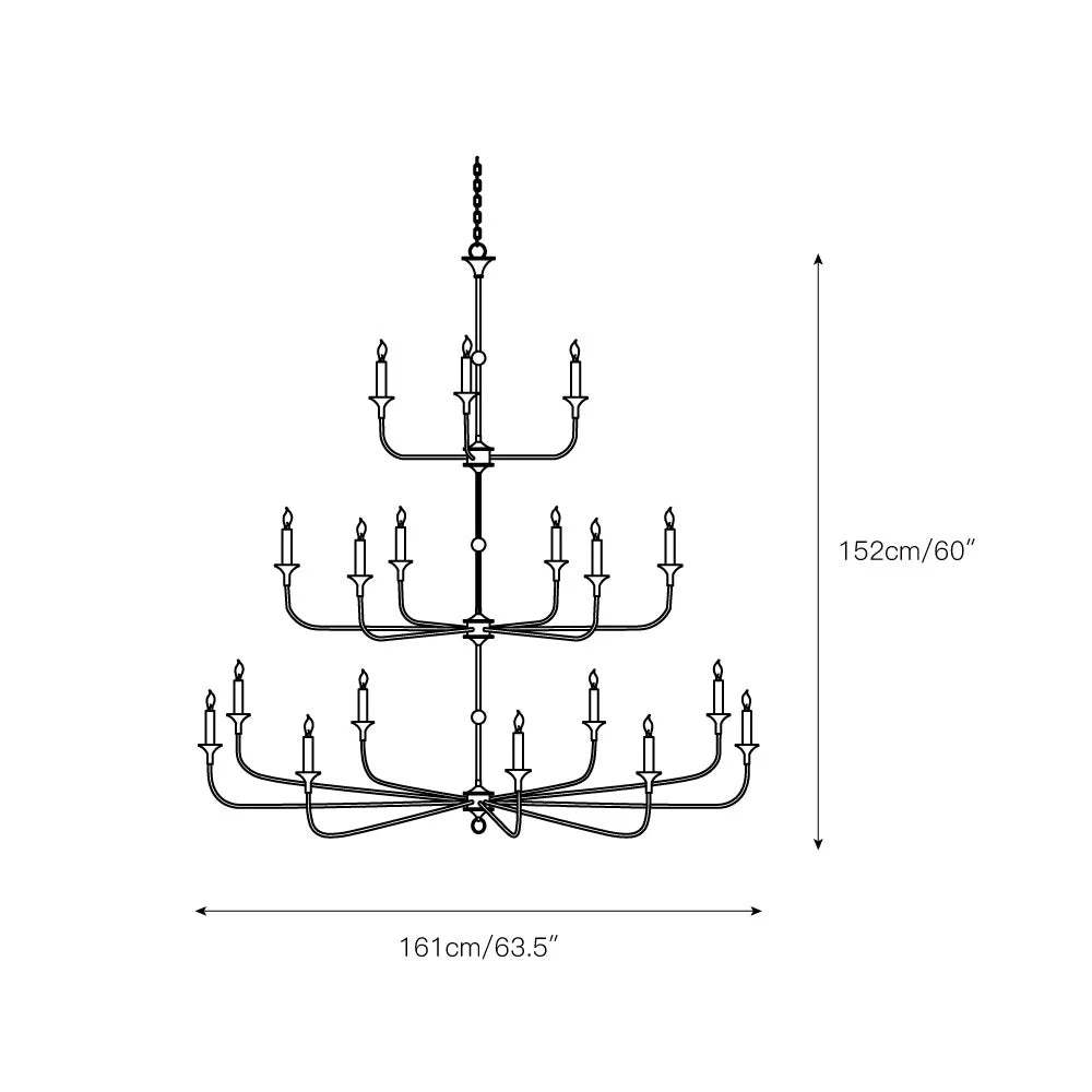 Axis Brass Chandelier