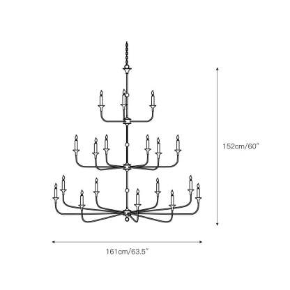 Axis Brass Chandelier