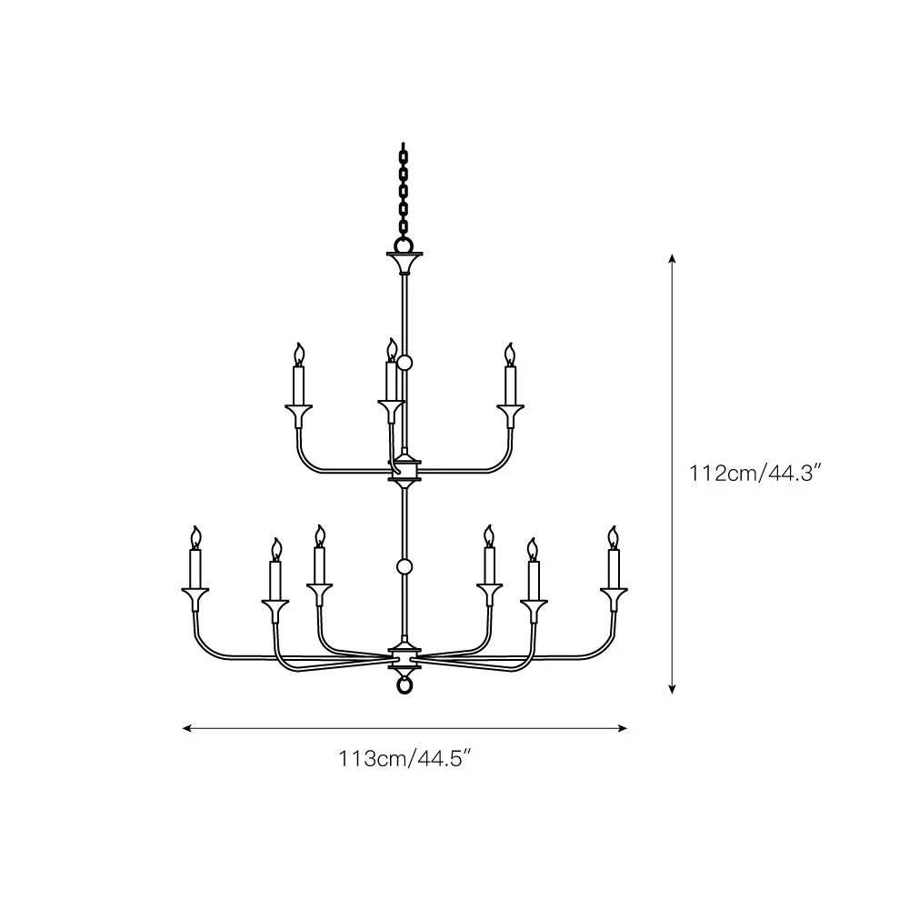 Axis Brass Chandelier