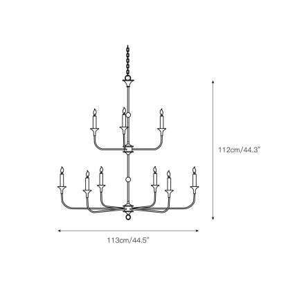 Axis Brass Chandelier