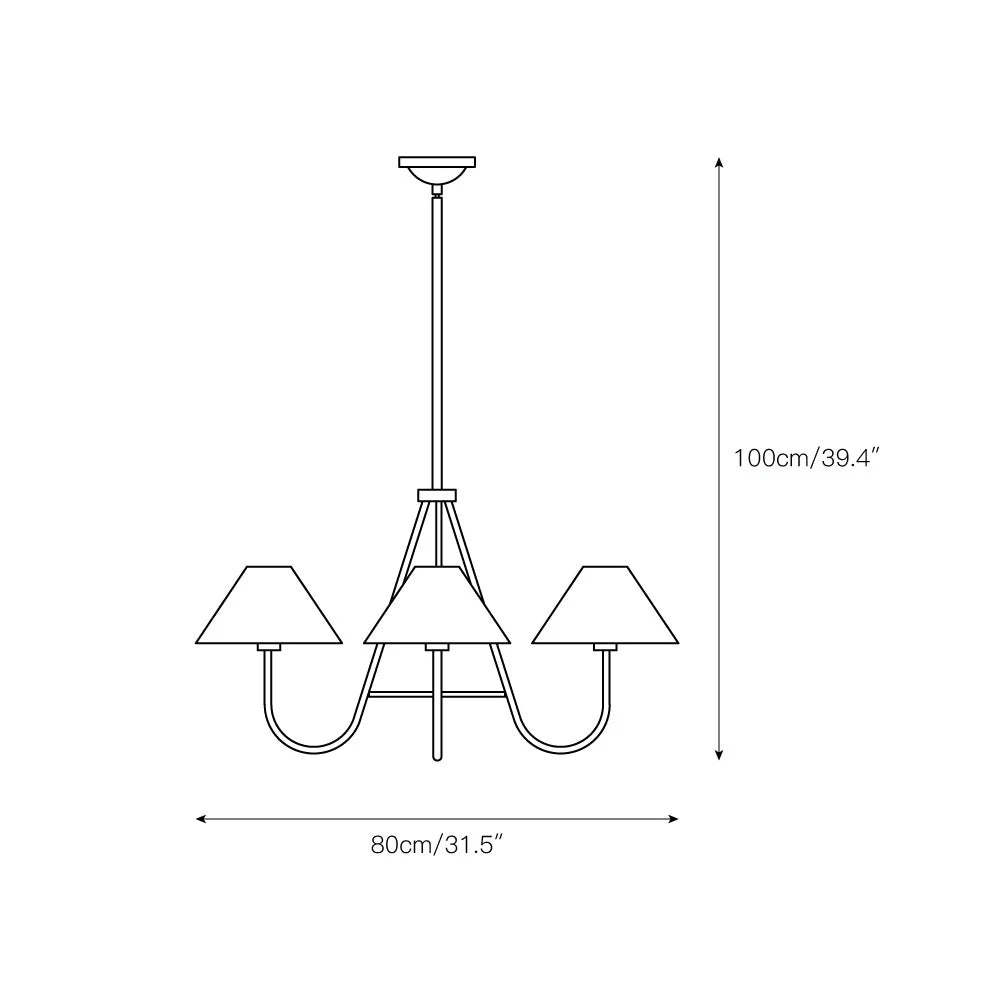 Axis Brass Chandelier