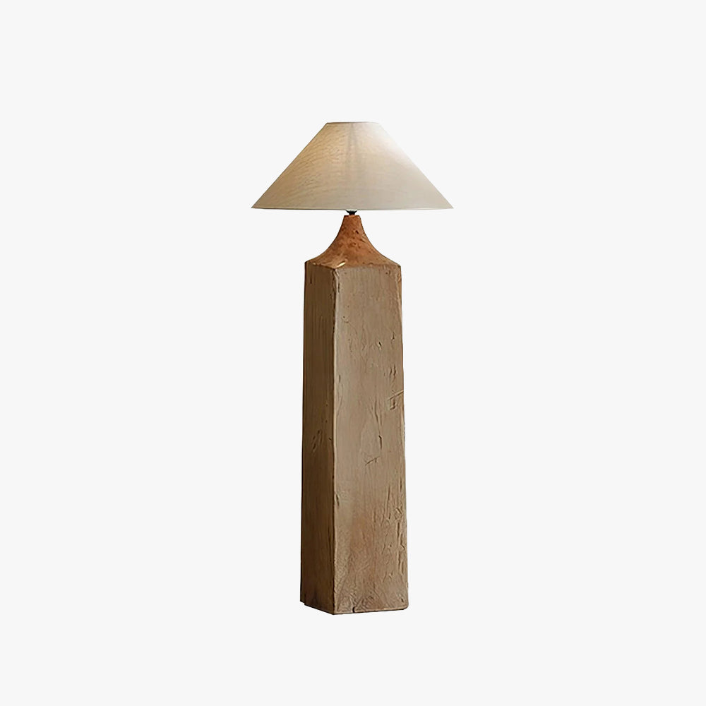 Hakka Arcilla Lino Columna Lámpara de Pie