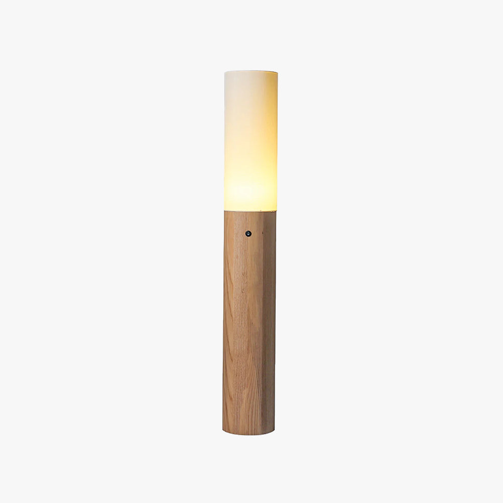 Hakka Cilindro Madera Lámpara de Pie