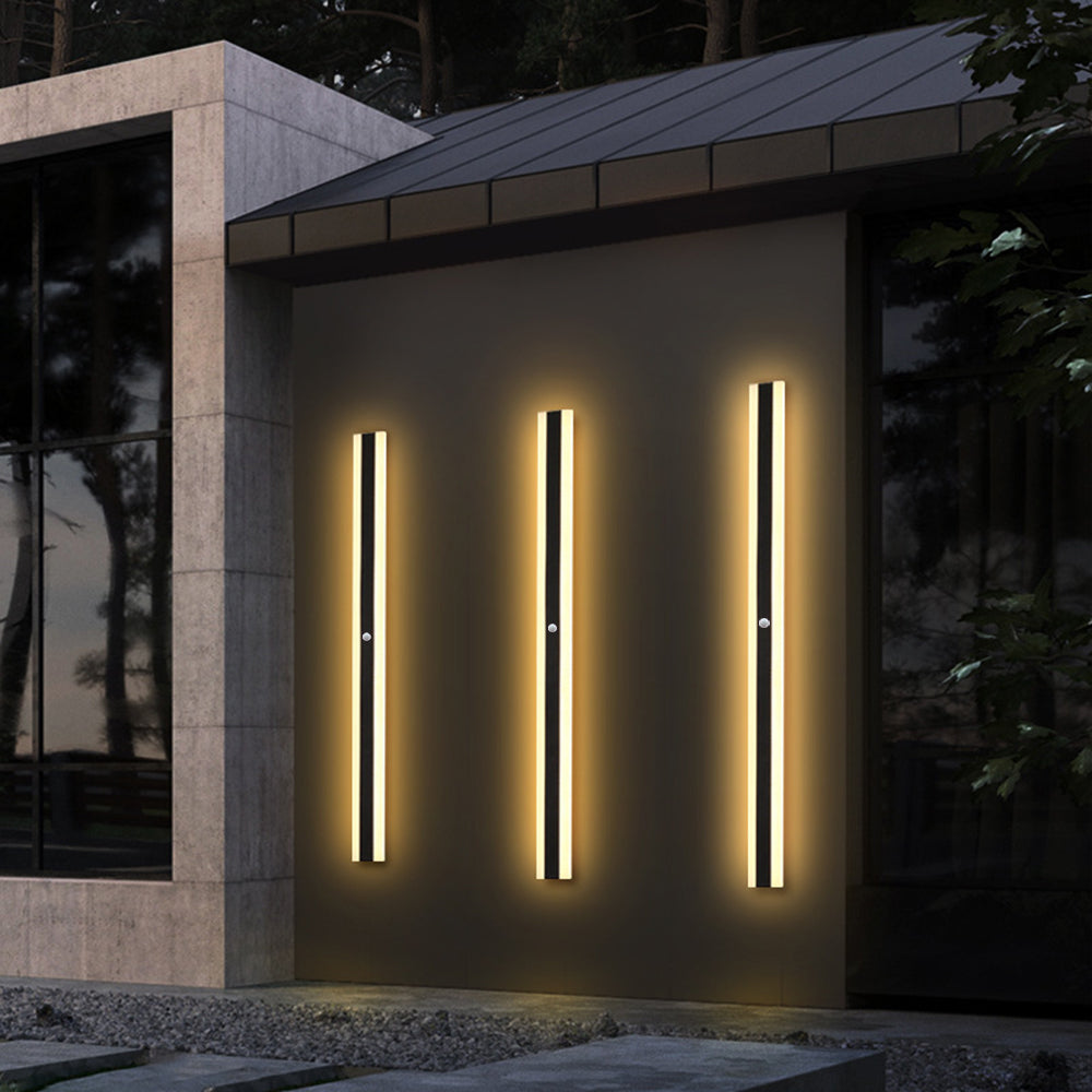 Edge Moderno Lineal Aplique Exterior Metal Acrílico Jardín Pasillo