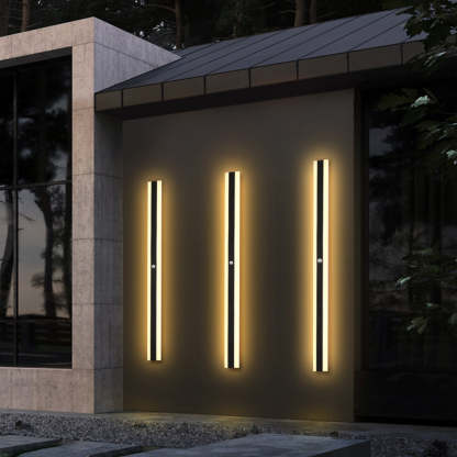 Edge Moderno Lineal Aplique Exterior Metal Acrílico Jardín Pasillo