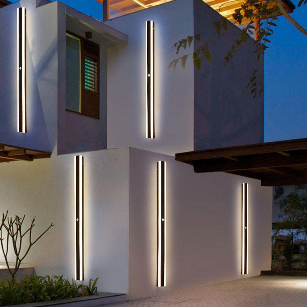 Edge Moderno Lineal Aplique Exterior Metal Acrílico Jardín Pasillo