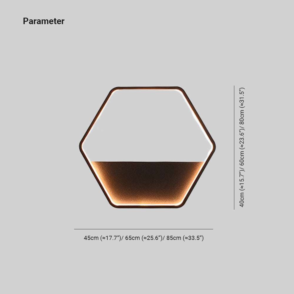 Orr Hexagonal Solar Aplique Exterior Metal Jardín Pasillo