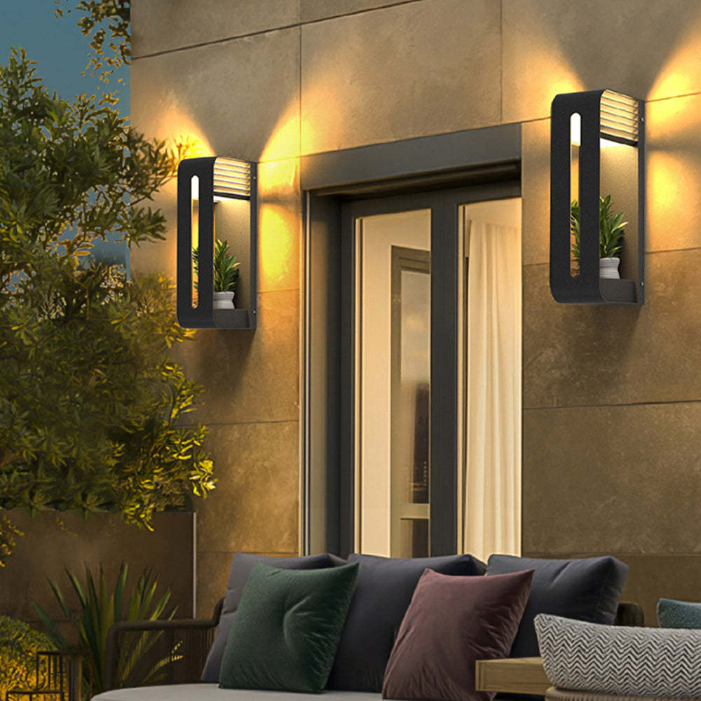 Orr  Plantas Lámpara de Pared Exterior  Metal  Jardín  Pasillo  Terraza