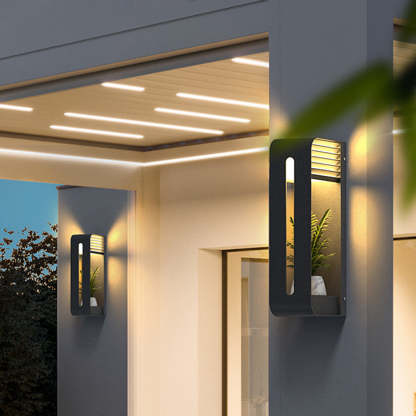 Orr  Plantas Lámpara de Pared Exterior  Metal  Jardín  Pasillo  Terraza
