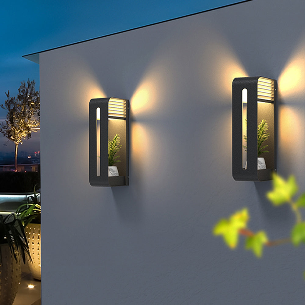 Orr  Plantas Lámpara de Pared Exterior  Metal  Jardín  Pasillo  Terraza
