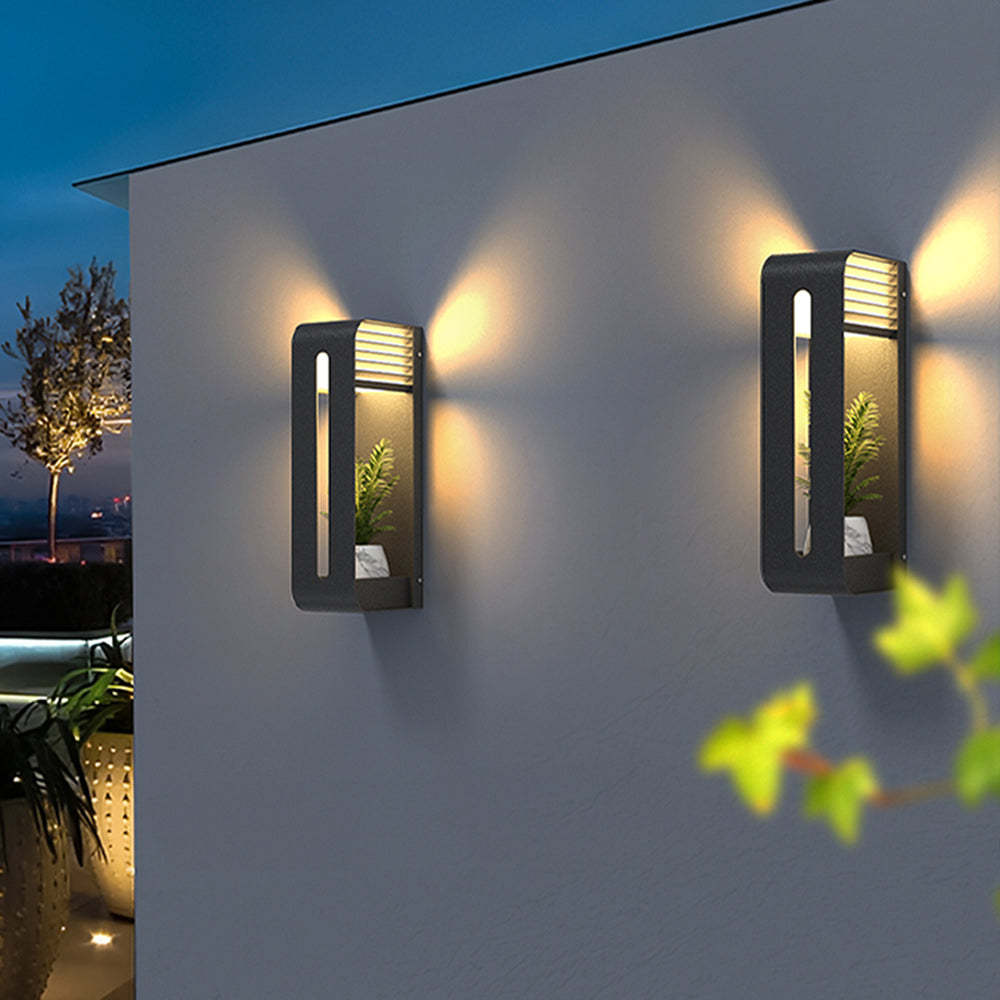 Orr  Plantas Lámpara de Pared Exterior  Metal  Jardín  Pasillo  Terraza