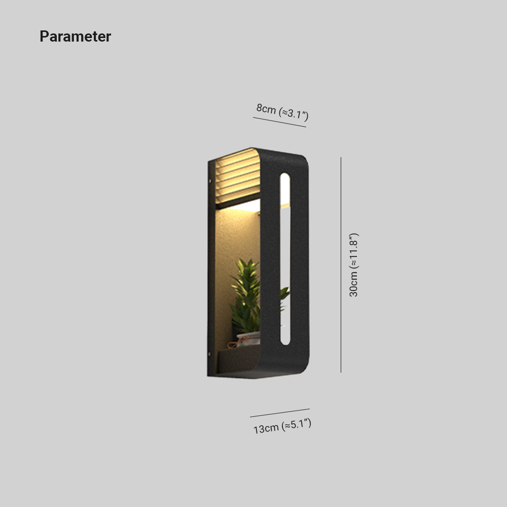 Orr  Plantas Lámpara de Pared Exterior  Metal  Jardín  Pasillo  Terraza