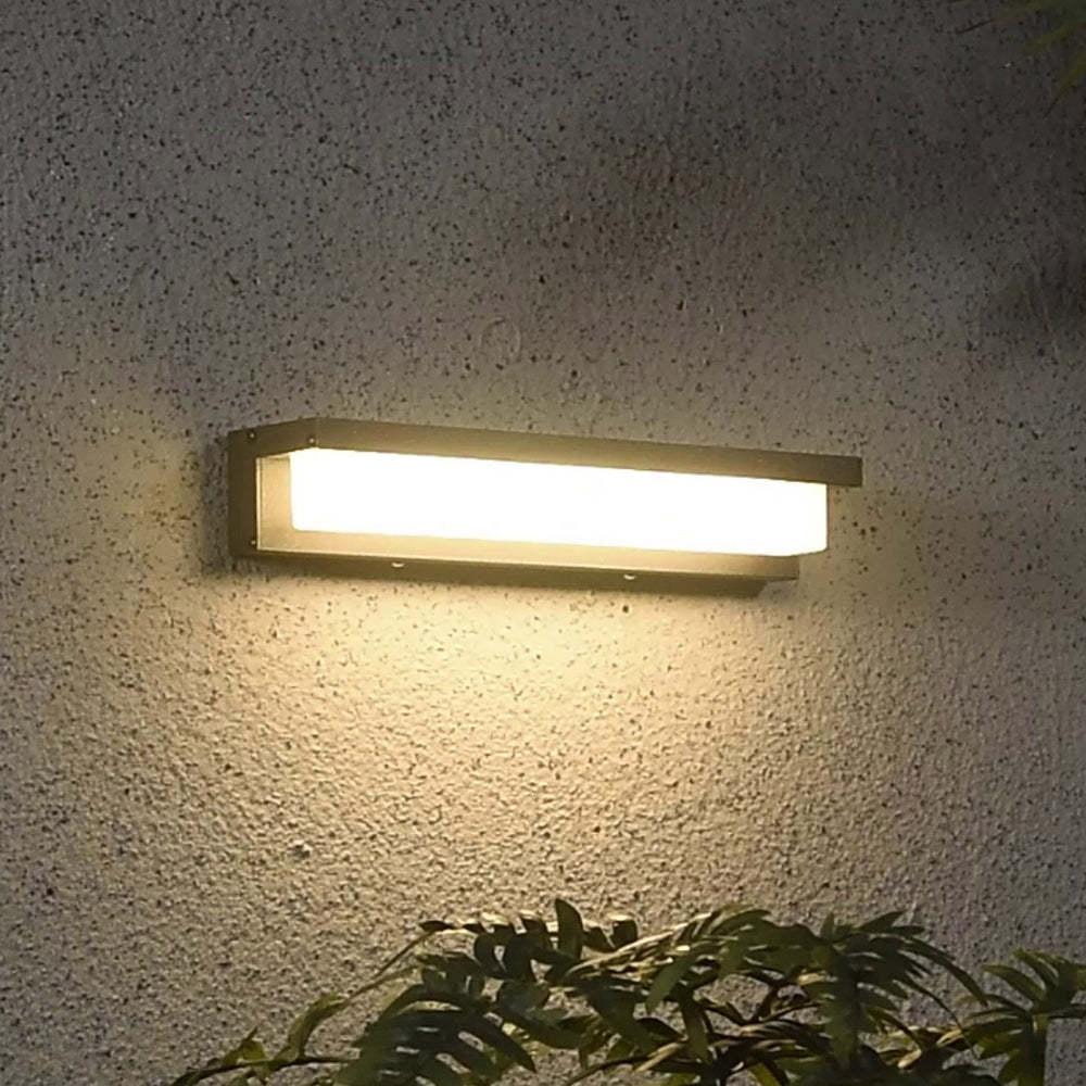 Moderno LED Aplique Exterior Gris Metal/Acrílico Solar | Las Sola