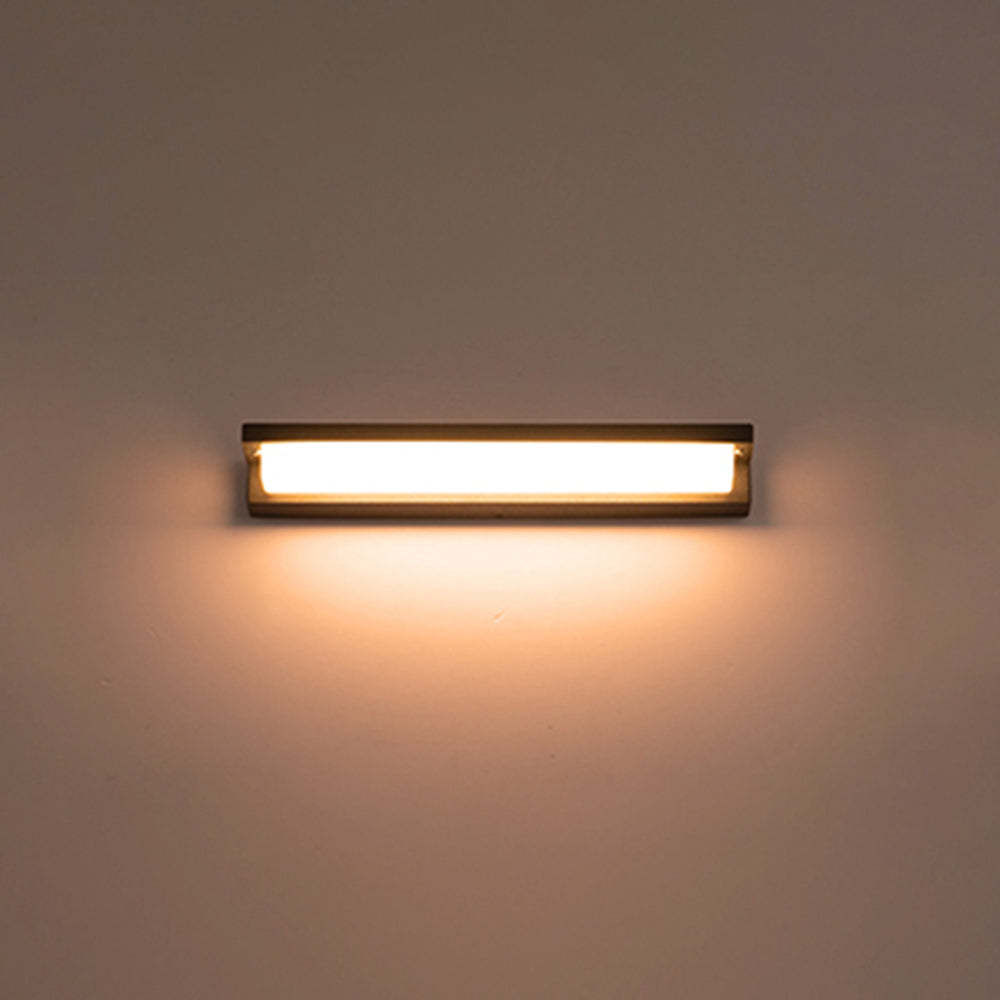 Orr Moderno LED Aplique Exterior Gris Pasillo Metal y Acrílico Solar 18/32/42CM Largo