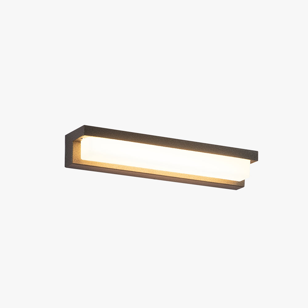 Orr Moderno LED Aplique Exterior Gris Pasillo Metal y Acrílico Solar 18/32/42CM Largo