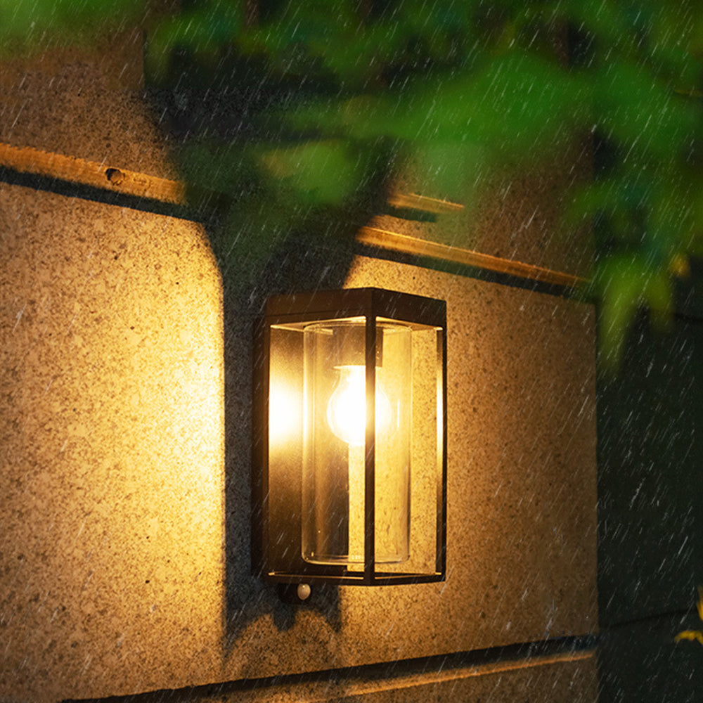 Orr Modern LED Solar Außenwandleuchte Glas Metall Garten Flur