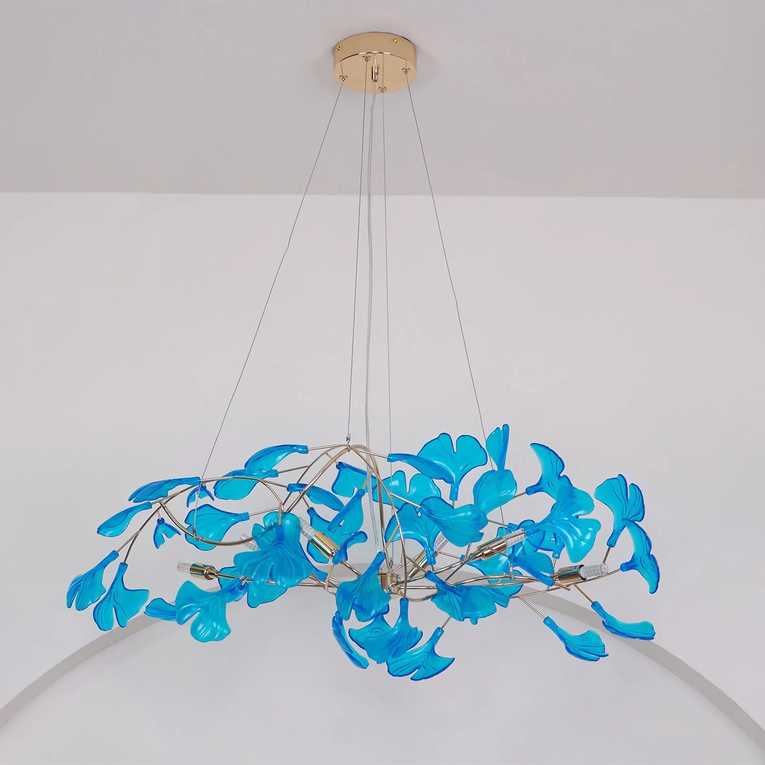 Olivia Vintage Leaf Acrylic Chandelier Living Dining Room Bedroom