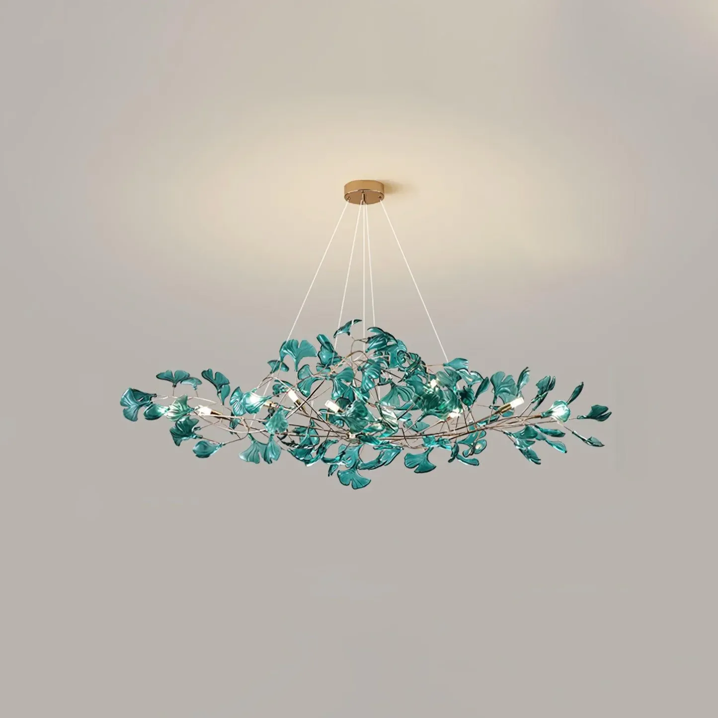 Olivia Vintage Leaf Acrylic Chandelier Living Dining Room Bedroom