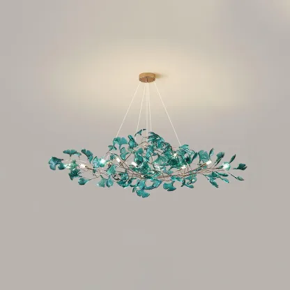 Olivia Vintage Leaf Acrylic Chandelier Living Dining Room Bedroom