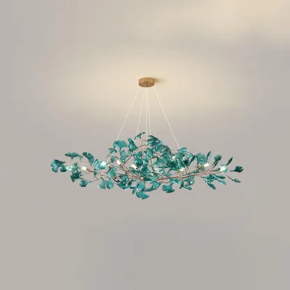 Olivia Vintage Leaf Acrylic Chandelier Living Dining Room Bedroom
