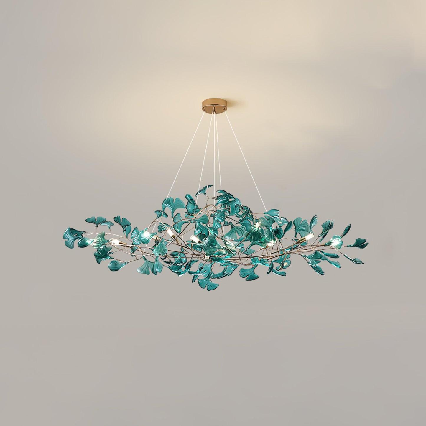 Olivia Vintage Leaf Acrylic Chandelier Living Dining Room Bedroom