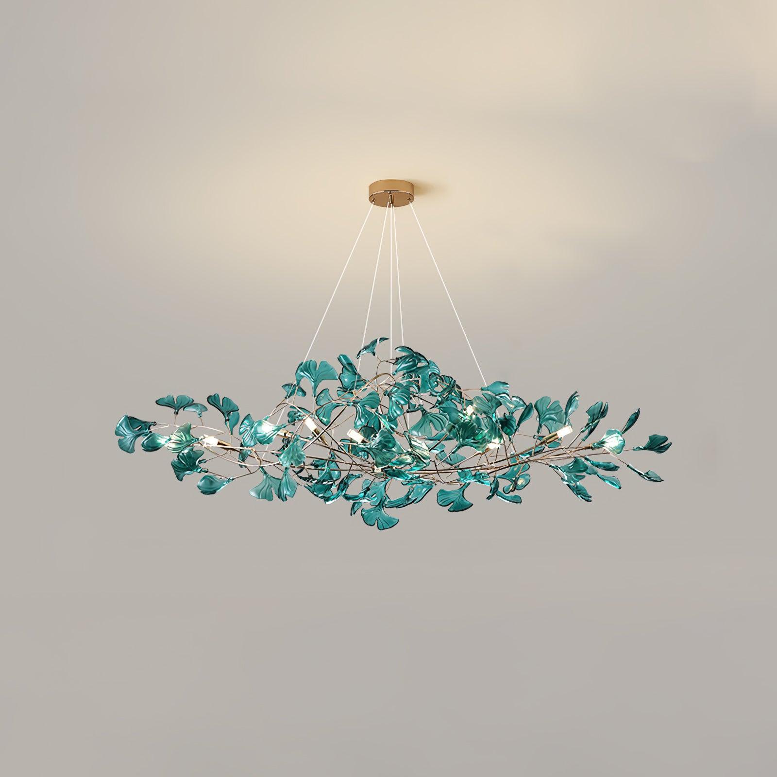 Olivia Vintage Leaf Acrylic Chandelier Living Dining Room Bedroom