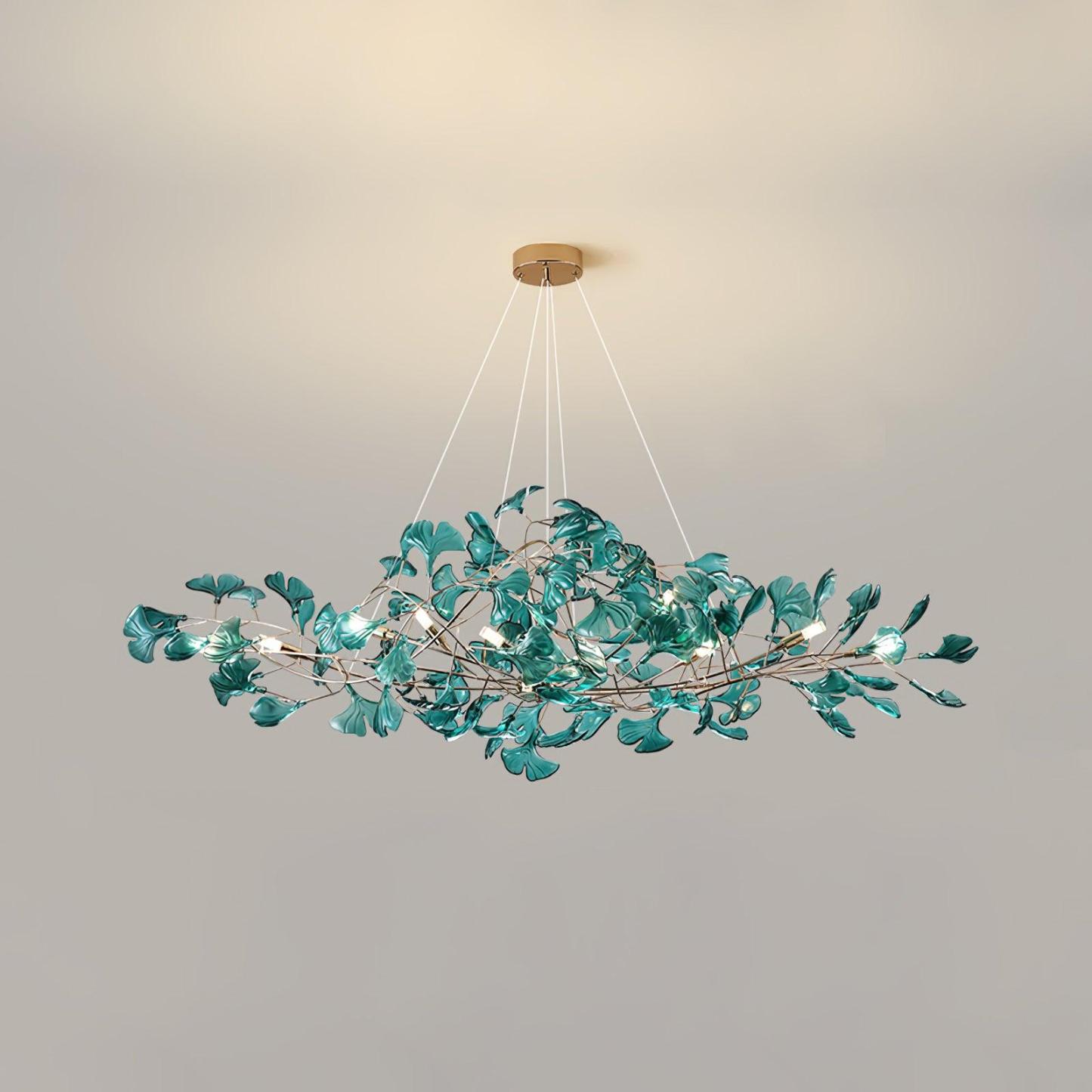 Olivia Vintage Leaf Acrylic Chandelier Living Dining Room Bedroom