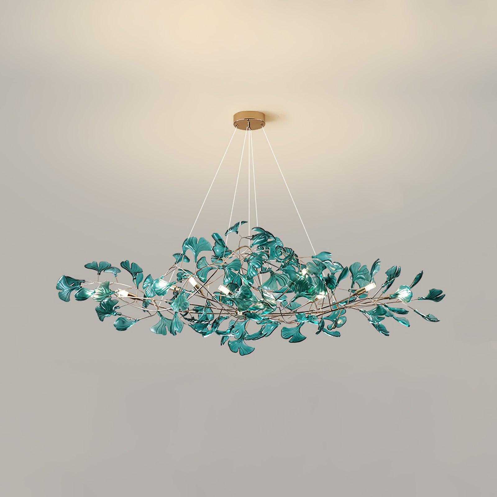 Olivia Vintage Leaf Acrylic Chandelier Living Dining Room Bedroom