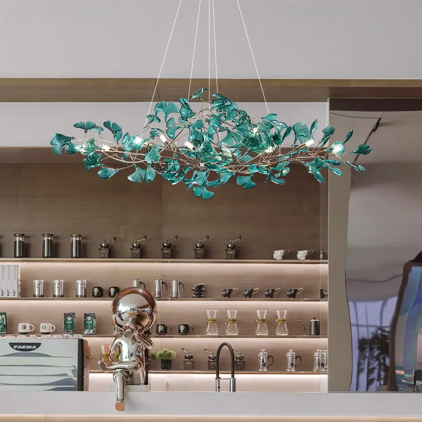 Olivia Vintage Leaf Acrylic Chandelier Living Dining Room Bedroom