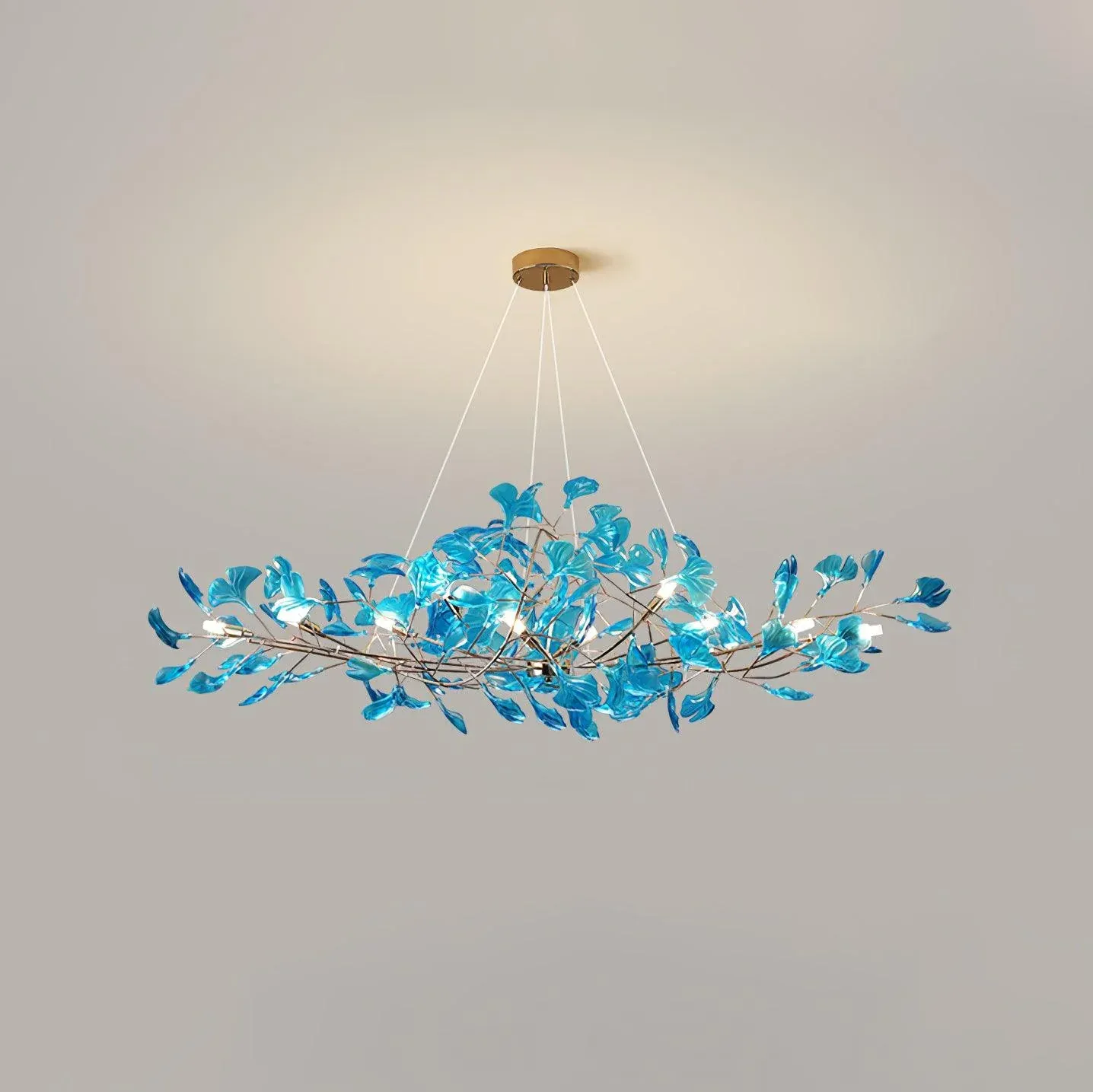 Olivia Vintage Leaf Acrylic Chandelier Living Dining Room Bedroom