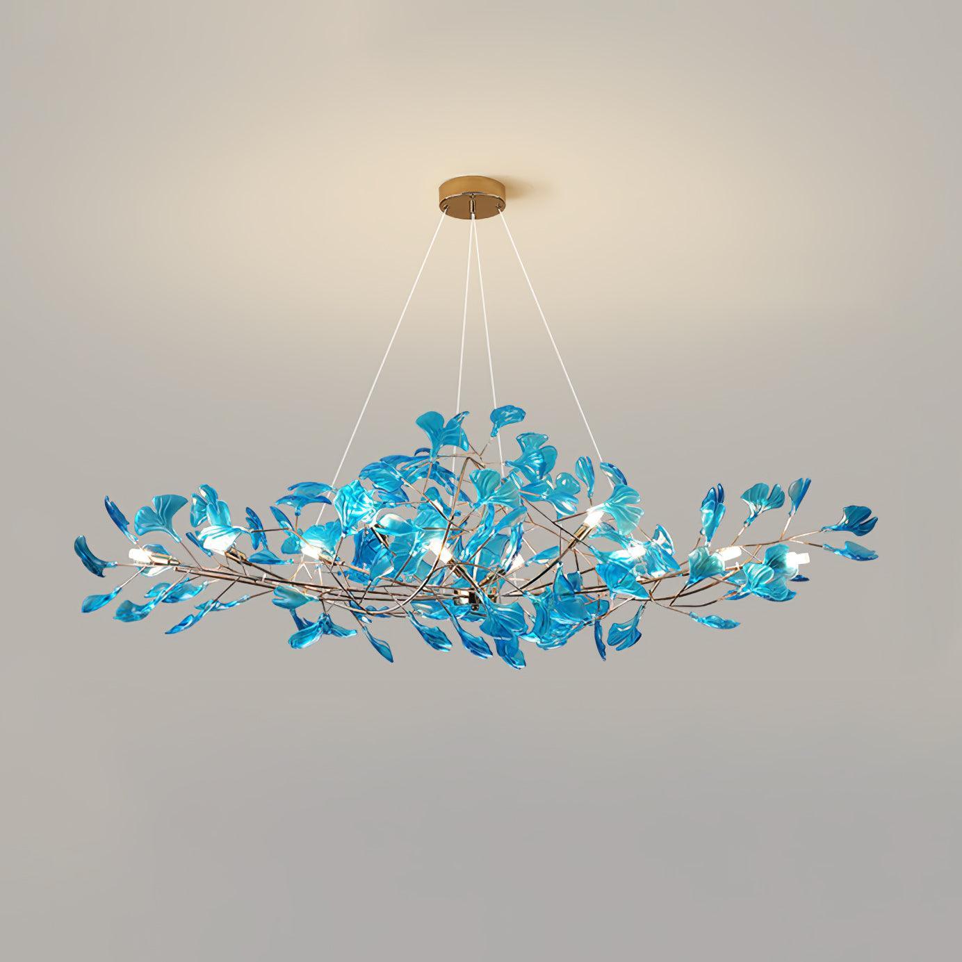 Olivia Vintage Leaf Acrylic Chandelier Living Dining Room Bedroom