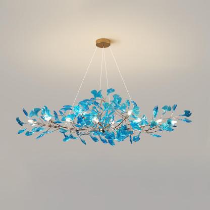 Olivia Vintage Leaf Acrylic Chandelier Living Dining Room Bedroom