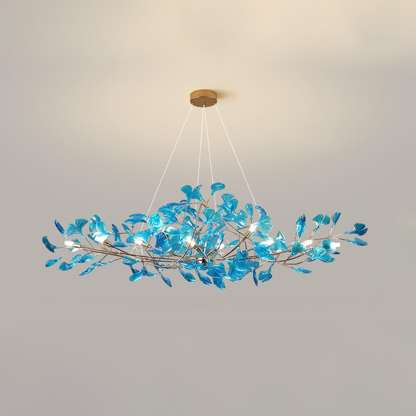 Olivia Vintage Leaf Acrylic Chandelier Living Dining Room Bedroom