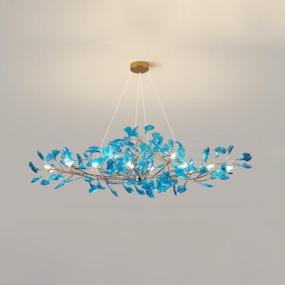Olivia Vintage Leaf Acrylic Chandelier Living Dining Room Bedroom