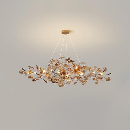 Olivia Vintage Leaf Acrylic Chandelier Living Dining Room Bedroom