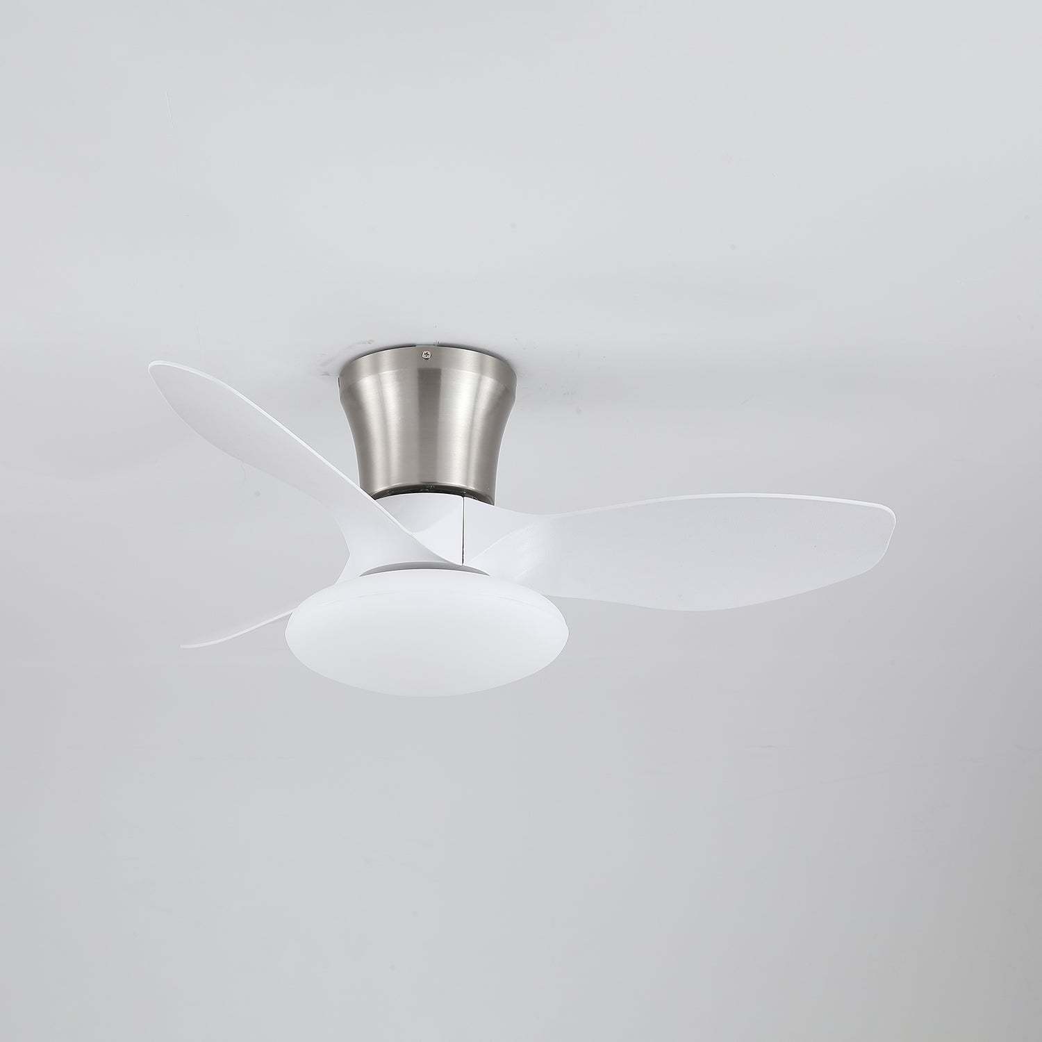 Ventilador de Techo Moderno de Madera Velora con Luz, mostrando conexión directa