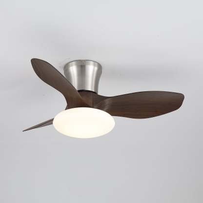 Ventilador de Techo Moderno de Madera Velora con Luz, vista desde arriba