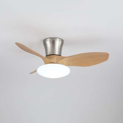 Ventilador de Techo Moderno de Madera Velora con Luz, diagrama de dimensiones