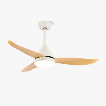 Ventilador de Techo Moderno Fia de Madera con Luz, vista general.