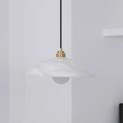 Jade Minimalismo Metal Alabastro Lámpara Colgante Dormitorio Salón