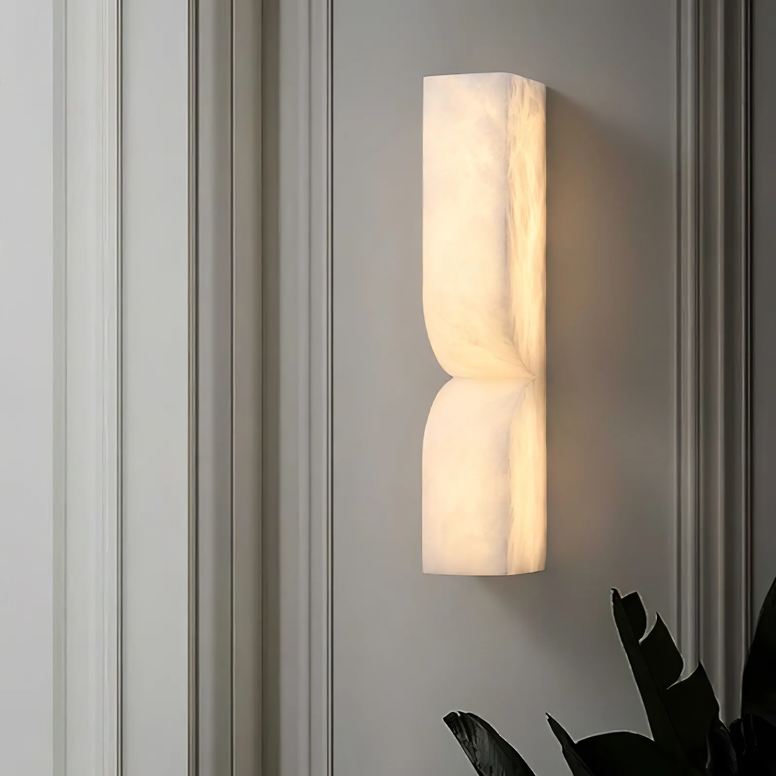 Jade Alabastro Rectangular Moderno Pantallas Luz Pared Pasillo Dormitorio