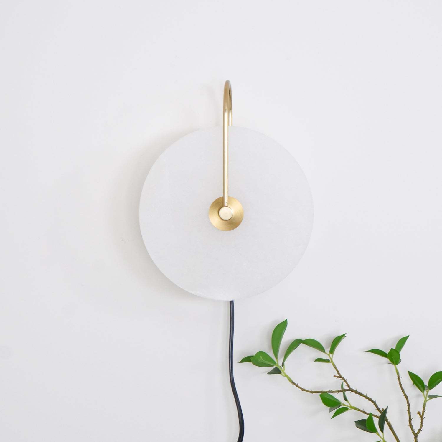 Dune Alabaster LED Plug-In Wall Light