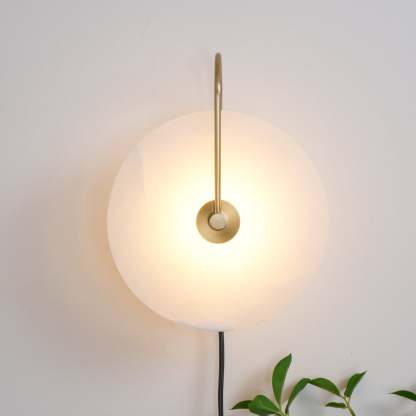 Dune Alabaster LED Plug-In Wall Light
