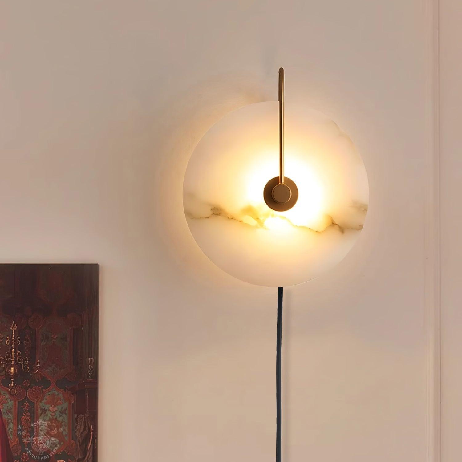 Dune Alabaster LED Plug-In Wall Light