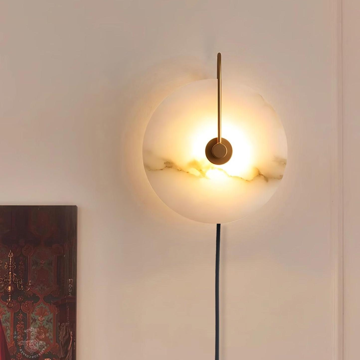 Dune Alabaster LED Plug-In Wall Light
