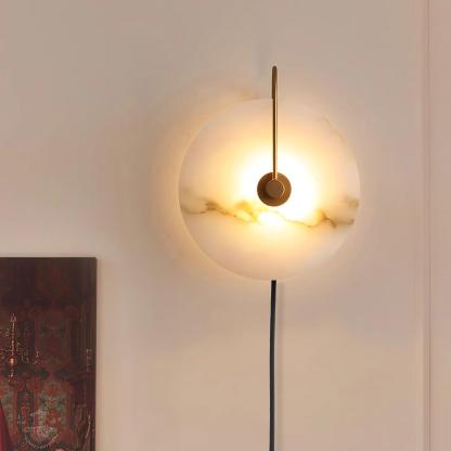Dune Alabaster LED Plug-In Wall Light