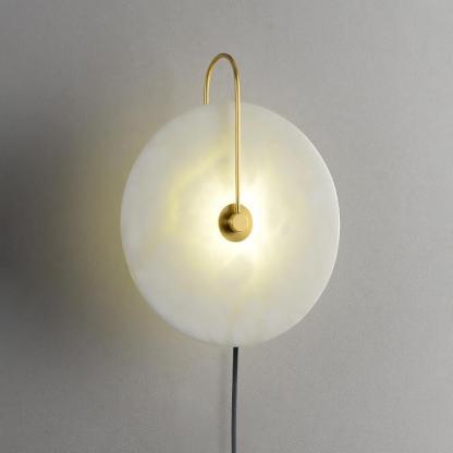 Dune Alabaster LED Plug-In Wall Light